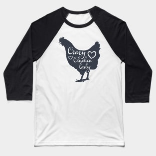 Crazy Chicken Lady Baseball T-Shirt